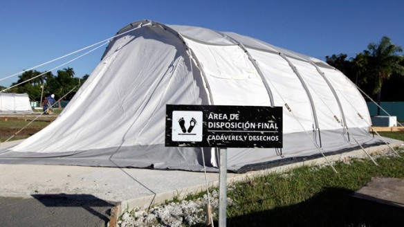 cuba tent of field hospital in havana
