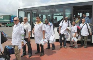 cuban medical workers arrive in liberia