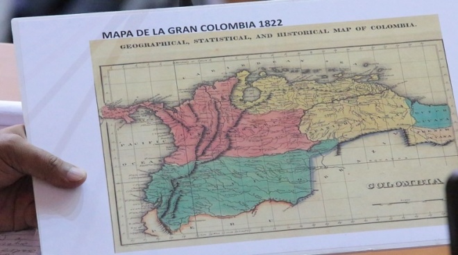 mapa la gran colombia 1822